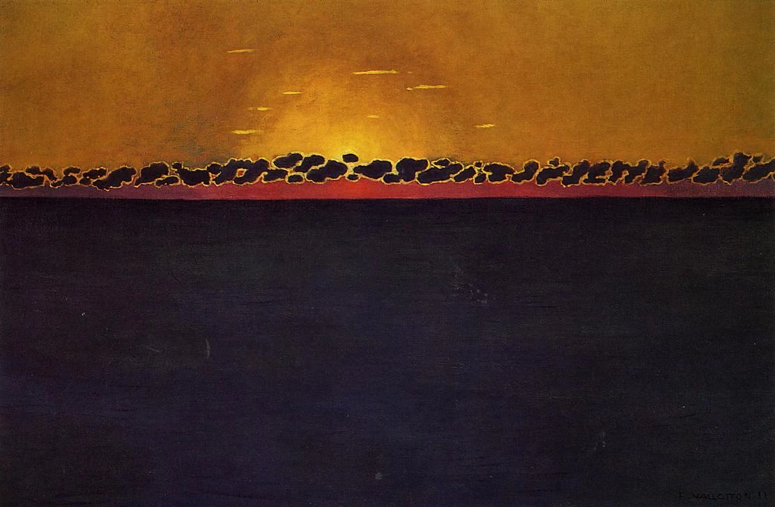 Félix Vallotton - 323, Tramonto, alta marea blu grigia